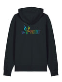 Urban Rise Hoodie - Unisex - Schwarz mit Rainbow Logo