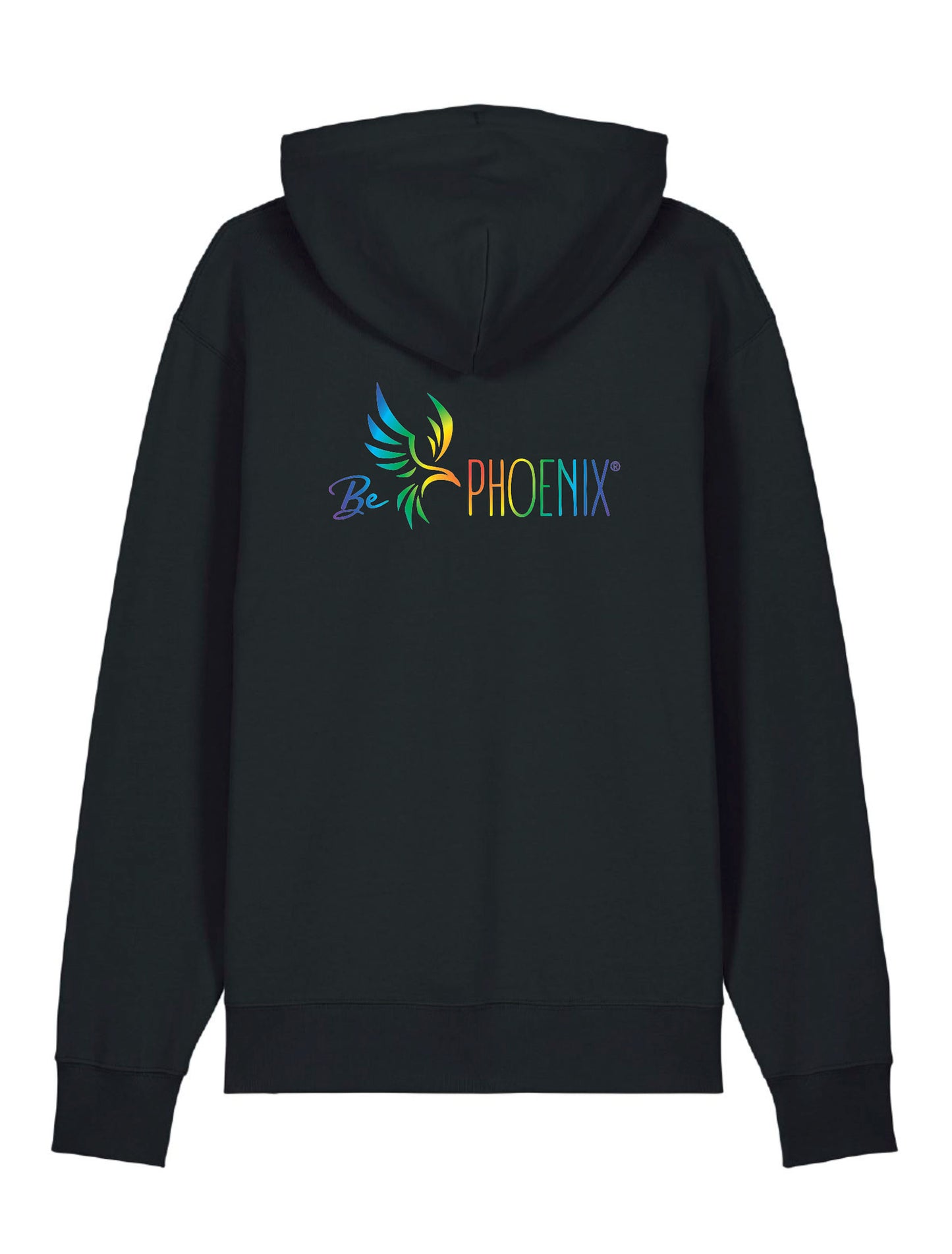 Urban Rise Hoodie - Unisex - Schwarz mit Rainbow Logo