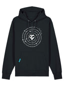 Urban Rise Hoodie - Unisex - Schwarz mit weißem Logo