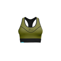 Pure Flow Sports Bra (Oliv-Schwarz )