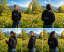 Urban Rise Hoodie - Unisex - Schwarz mit Rainbow Logo