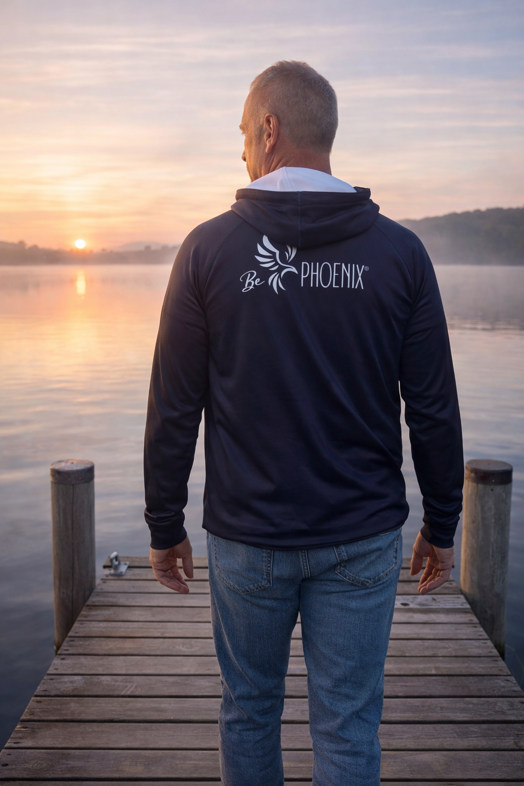 Ocean Rise Hoodie - Men - Weiße Spirale